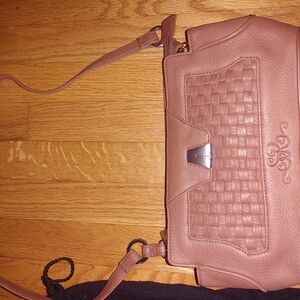 Longaberger "So Rachel" Tan Leather Shoulder Bag